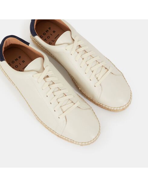 Baskets espadrilles en Cuir blanches