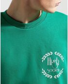 Sweat Featpri imprimé vert foncé