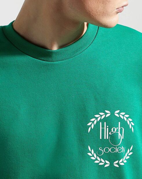 Sweat Featpri imprimé vert foncé