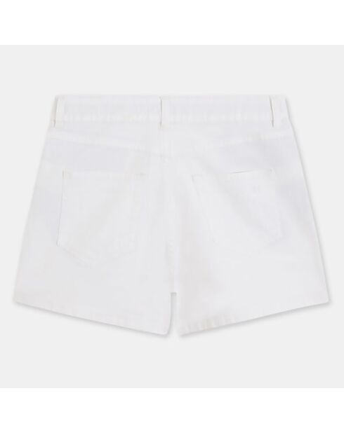 Short en Coton Bio Moona twill blanc