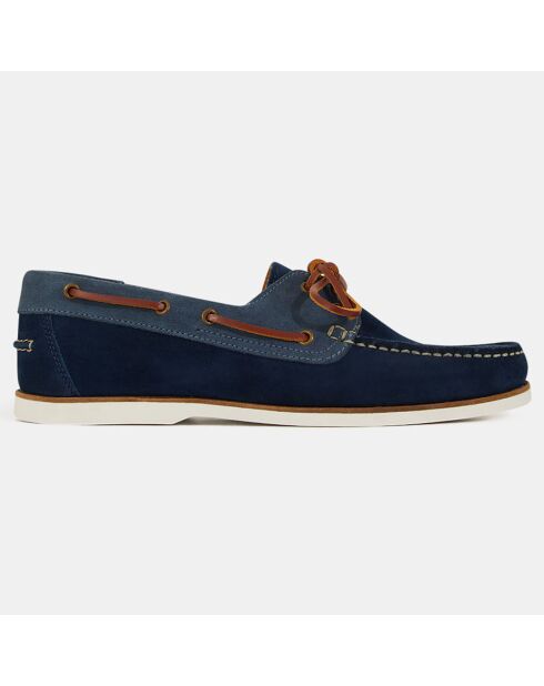 Chaussures bateau en Cuir bleu marine