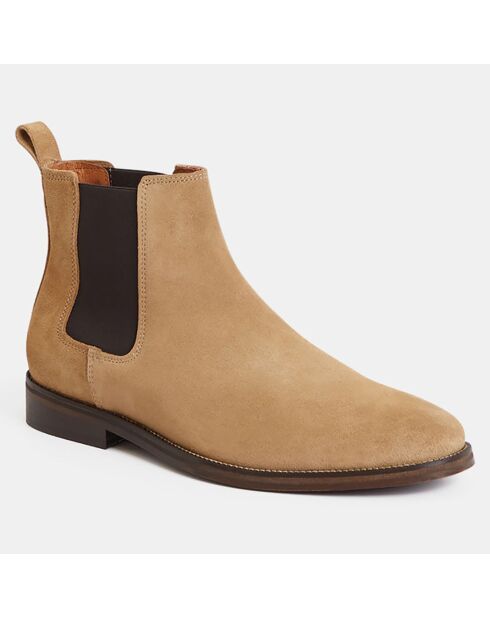 Chelsea Boots en Cuir beiges