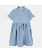 Robe denim en Coton Bio Gina bleue