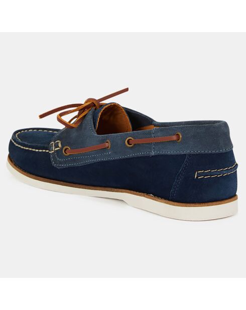 Chaussures bateau en Cuir bleu marine