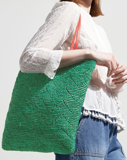 Sac cabas Tahani vert foncé - 40x35 cm