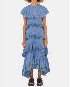 Robe en Lin mélangé Algue bleue