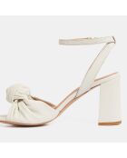 Sandales à talon en Cuir blanches - Talon 8.5 cm