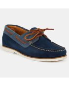 Chaussures bateau en Cuir bleu marine