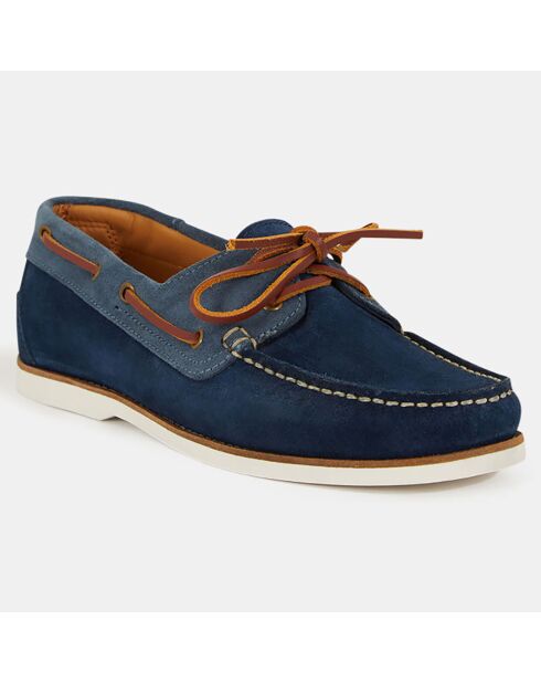 Chaussures bateau en Cuir bleu marine