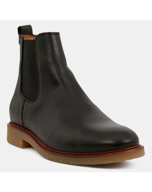 Chelsea Boots en Cuir crêpe noires