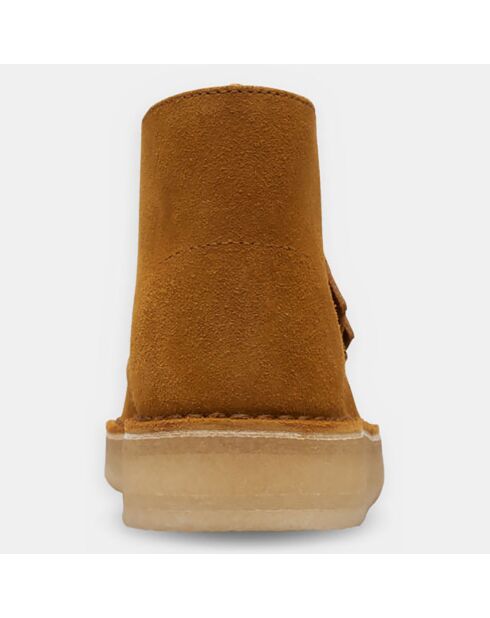 Desert boots en Velours de Cuir Coal camel