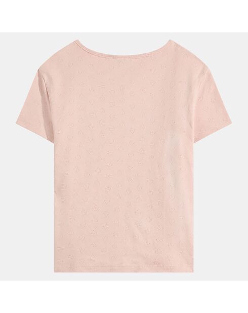 T-Shirt Lindsay mc pointelle rose