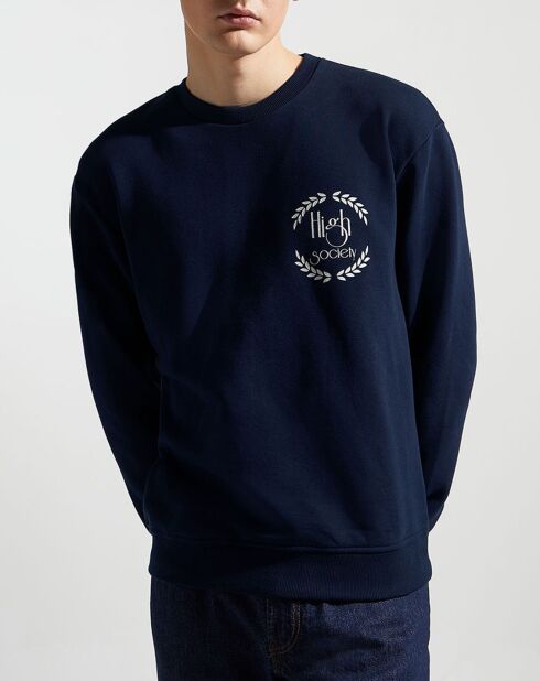 Sweat Featpri imprimé bleu marine