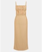 Robe satinée Nym  beige