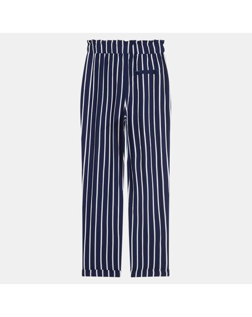 Pantalon Jupla à rayure blanc/bleu
