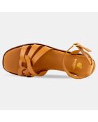 Sandales en Cuir Hanae camel