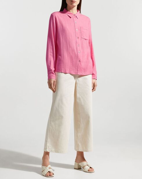 Chemise en Lin mélangé Leane rose vif