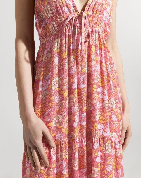 Robe Nahia imprimée rose pâle