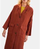 Manteau 100% Lin Margaret marron