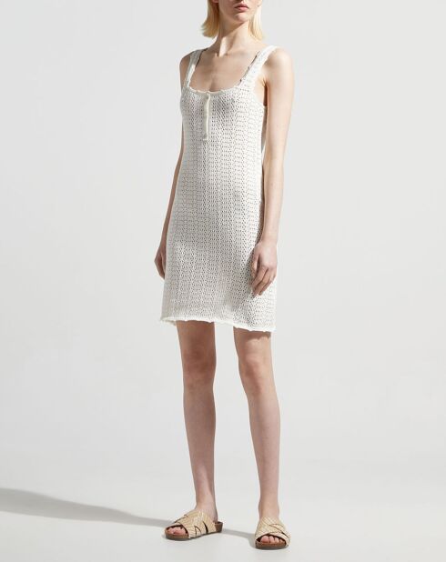 Robe en maille ajourée Niki écrue