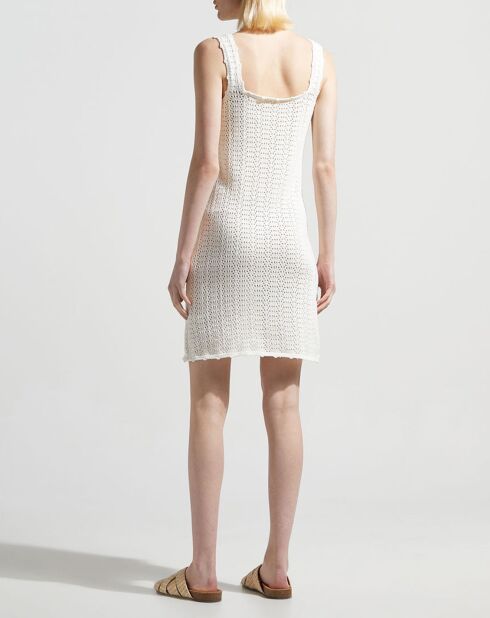 Robe en maille ajourée Niki écrue
