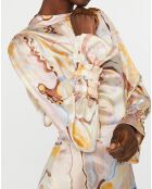 Robe 100% Soie Atu multicolore