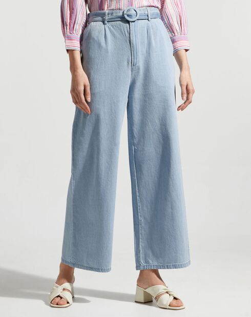 Pantalon large Lucia bleu