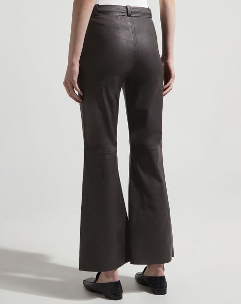 Pantalon en Cuir d'Agneau Evyn noir