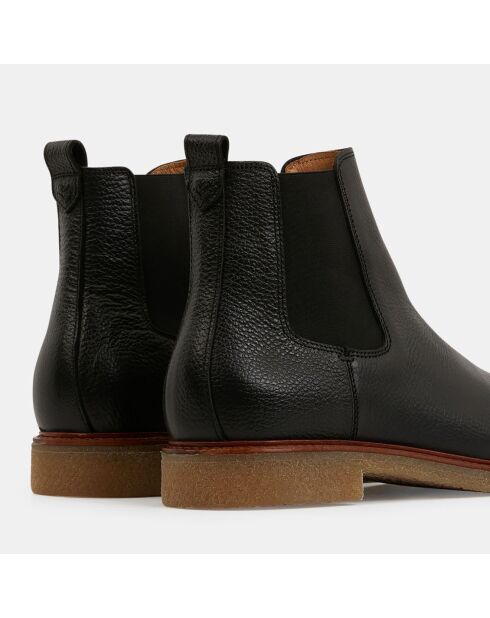 Chelsea Boots en Cuir crêpe noires