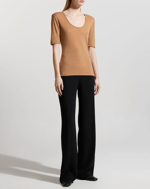 T-Shirt 100% Laine Cedina marron
