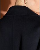 Manteau caban 100% Laine Aglae bleu marine