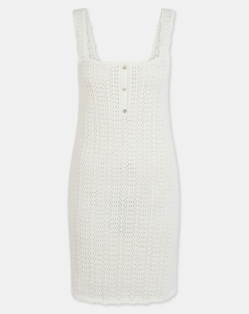 Robe en maille ajourée Niki écrue
