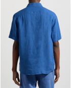 Chemise 100% Lin Pilinco mc bleu foncé