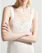 Robe en maille ajourée Niki écrue