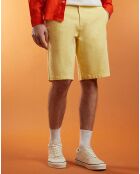 Bermuda en Coton Bio Pumuda basic jaune clair