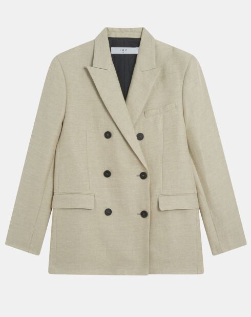 Veste en Coton & Lin Clia beige