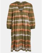 Robe Naely tie & dye kaki