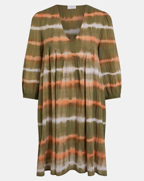 Robe Naely tie & dye kaki