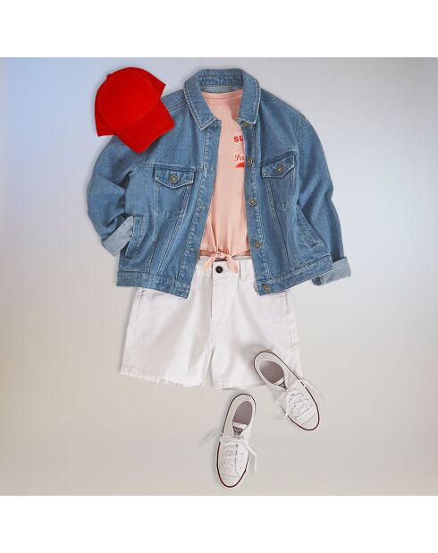 Short en Coton Bio Moona twill blanc