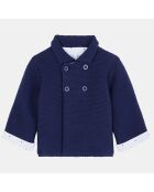 Cardigan Alban1 tricot bleu marine