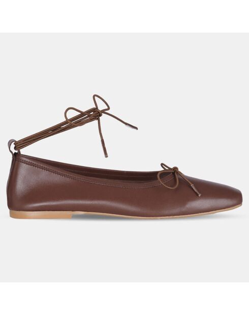 Ballerines en Cuir Sienna marron