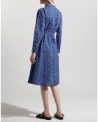 Robe Ramelia indigo bleu/écru