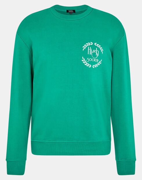 Sweat Featpri imprimé vert foncé