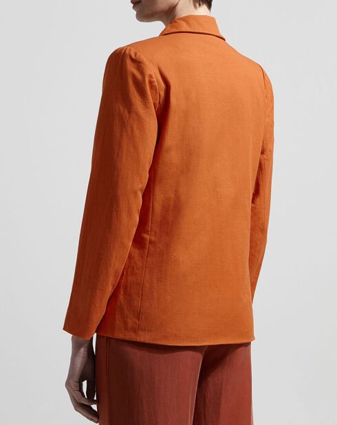 Blazer en Coton & Lin terre brûlée