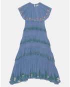 Robe en Lin mélangé Algue bleue