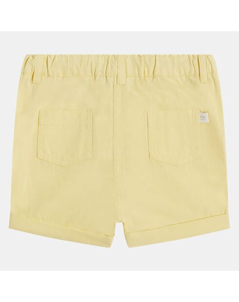 Short en Coton Bio Itano twill jaune