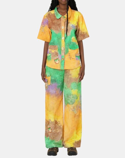 Chemise en Velours Nora multicolore