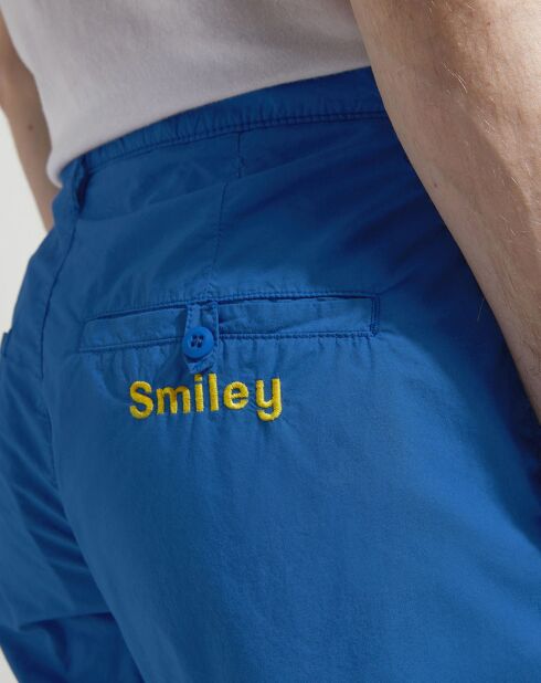 Mudadye's smiley-blauwe korte broek