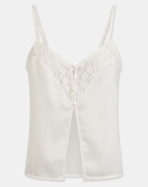 Camisola Forcina de satén blanca