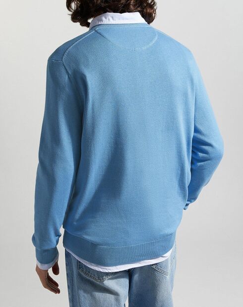 Pull en Coton Bio Tuton bleu moyen